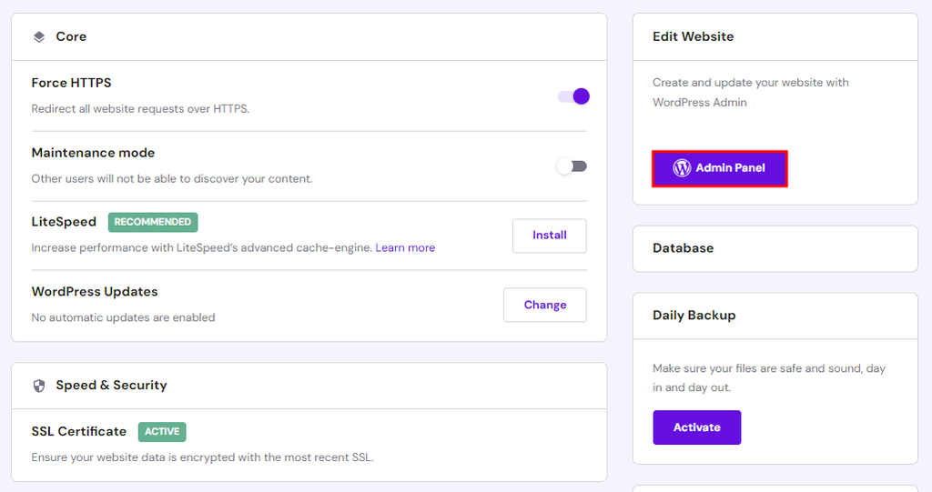 hpanel-autoinstaller-wordpress-dashboard