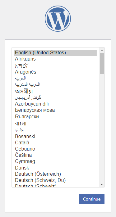 wordpress-install-language