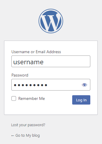 wordpress-install-login