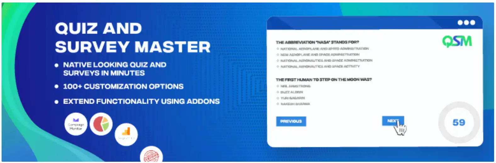 Quiz and Survey Master survey Plugin