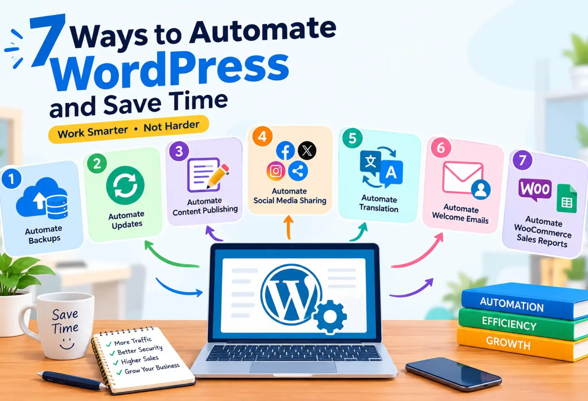 7 ways to Automate Wordpress - Fetured